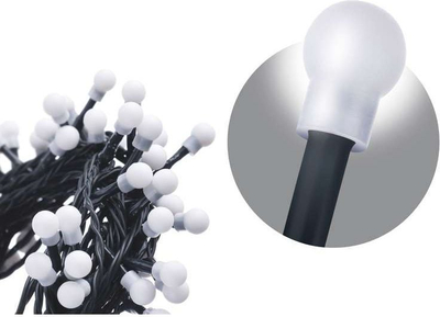 Drita Krishtlindjesh Emos, 200 LED, 10m, toptha dru qershie