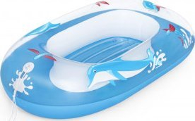 Varkë e fryrë për fëmijë Bestway Dolphin 34037, 102 x 69 cm, blu