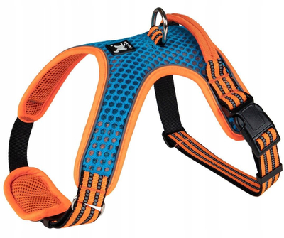 Varëse qeni Barry King S, reflektuese, rreth qafe 38-49cm gjoks 41-63cm, blu-portokalli