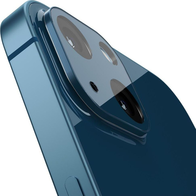 Mbrojtës kamere Spigen Glas.tR Optik, për iPhone 13 dhe 13 Mini, xham i fortë i temperuar, 2 copa, blu