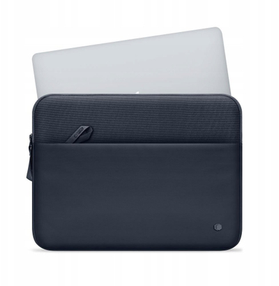Çantë laptopi Tech-Protect Sleeve 13-14", prej cope, me xhep para, blu