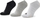 Çorape Adidas Thin and Light No Show IC1328, set 3 palë, të shkurtëra, të bardha gri të zeza