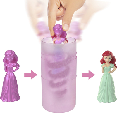 Kukull surprizë Disney Princess Color Reveal Good Vs Evil, 9cm, seri Garden Party, shumëngjyrëshe