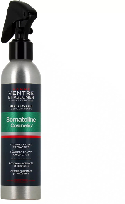 Sprej kozmetik për burra Somatoline Cosmetic për bark e bark të poshtëm, me efekt kriogjenik, 200ml