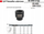Gozhdë goditëse JCB 3/4", 36mm, 6 pika, e zezë