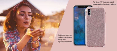 Mbulesë telefoni Puro Shine IPCX65SHINESIL, për iPhone XS Max, plastike, ngjyrë argjendi