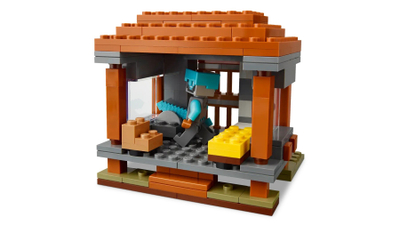 Set lodër Minecraft The Pillager Outpost and Ravager, interaktiv, me figurina aksioni, shumëngjyrësh
