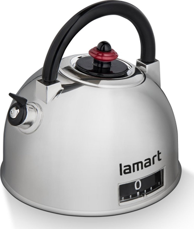 Ibrik elektrik Lamart LT7037, 76x76mm, i argjendtë