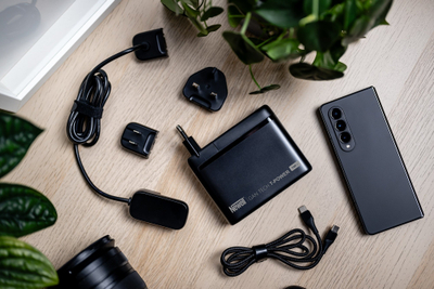 Karikues muri Newell GaN Tech T-power, 140W, me 6 porta USB, me adapterë prizash