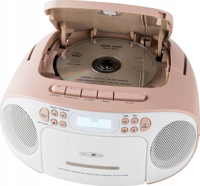 Radio CD Reflexion RCR2260DAB/PK, DAB+, USB, e bardhë me rozë