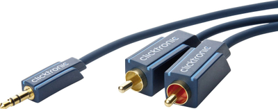 Kabllo audio ClickTronic Casual Series, 3.5 mm në RCA, 2 m, blu