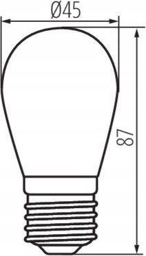Лед светилка E27 ST45, 0.5W, 4000K, природно бела