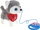 Lodër pelushi Husky Smart Electric Plush Dog, interaktive, me zinxhir, gri me të bardhë