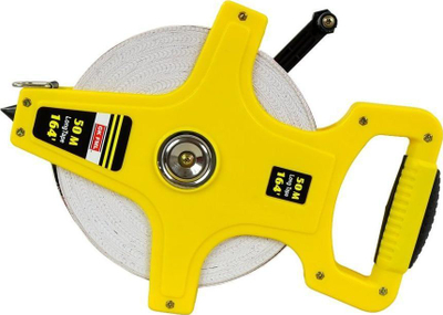 Metër matës CK Tools NO10 MST OR, 50 m, kasë plastike, i verdhë