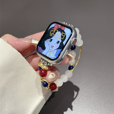 Rrip për Apple Watch Nrubi, 42/44/45/49 mm, gurë dekorativ 10079