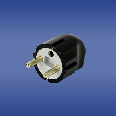 Prizë këndore universale Elektro-Plast FWKC 51.230, 10A 250V, me tokëzim, e zezë