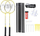 Set badminton WISH Alumtec 4466, 4 raketa, rrjetë me aksesorë, e verdhë
