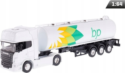 Maket kamioni Welly Scania V8 R730 BP Oil Tanker, 1:64, i bardh