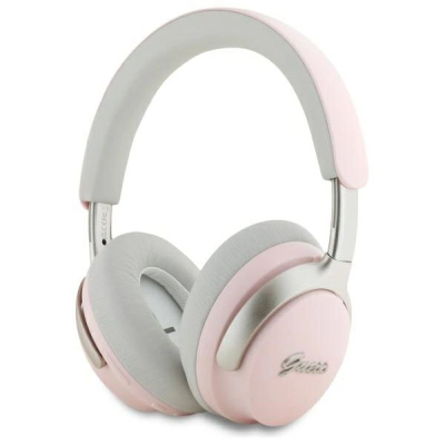 Kufje pa tela Guess DB Metal Script, Bluetooth 5.4, ANC, rozë