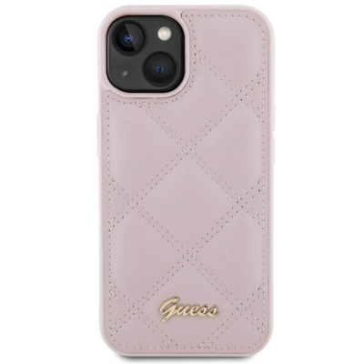 Mbulesë telefoni Guess GUHCP15SPSQSQSP për iPhone 15 6.1", rozë