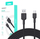 Kabllo Aukey, USB A / USB C, 1.8 m, e zezë
