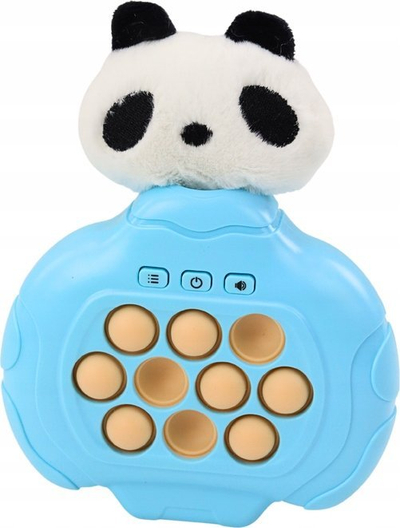 Lodër interaktive LeanToys Puzzle Game Machine Panda, Pop It, me vibrim, blu