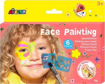 Set bojërash për fytyrë Avenir Display Colors, ngjyra të përziera, me furçë edhe pasqyrë