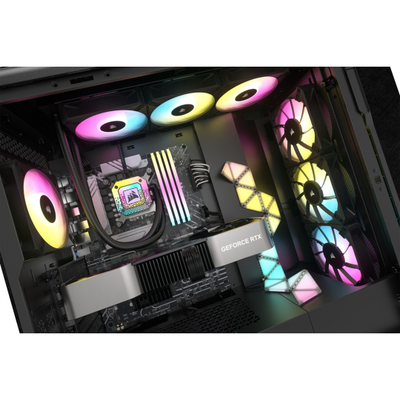 Ftohës ujor procesori Corsair H150i Elite Capellix XT, radiator 360mm, 3x ventilatorë 120mm, i zi