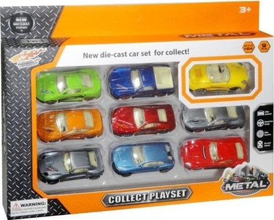 Set lodrash me makina Swede Auto, 9 copë, shkallë 1:64, shumëngjyrëshe