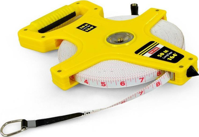 Metër matës CK Tools NO10 MST OR, 50 m, kasë plastike, i verdhë