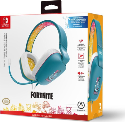 Kufje gaming PowerA Fortnite Llambro për Nintendo Switch, me kabëll, stereo, blu