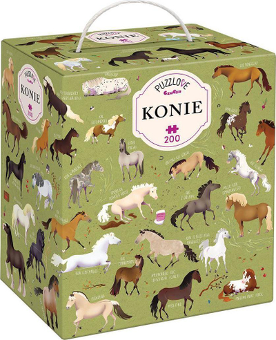 Puzzle Puzzlove CzuCzu Konie, 200 pjesë, 48 x 68 cm, shumëngjyrëshe