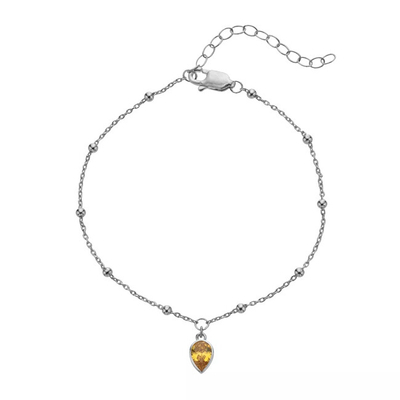 Byzylyk për femra Hot Diamonds Silver Whisper SWB035, i argjendtë/ i verdhë
