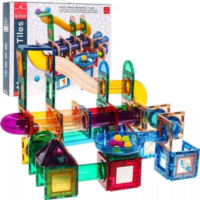 Lodër konstruktore magnetike B.Pop Smart Builders Race Track, 177 pjesë, shumëngjyrëshe