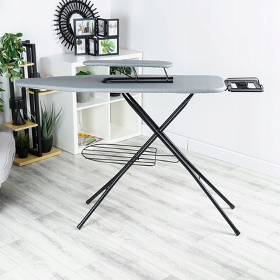 Deska hekurosje Comfortable, me mbajtëse hekuri, palosëse, gri
