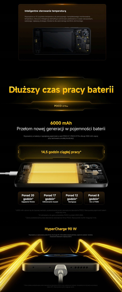 Telefoni Poco X7 Pro, 8GB RAM, 256GB, 5G, i verdhë