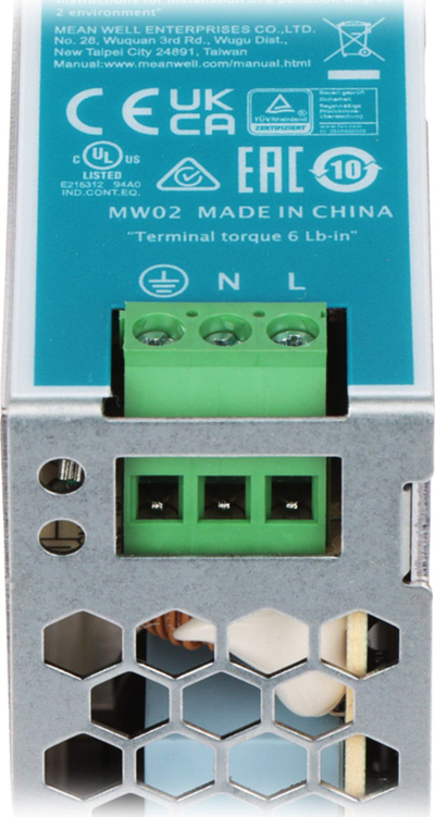 Adaptori furnizim me energji Mean Well NDR-75-12, 75W, 12V DC, gri