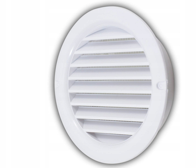 Кружна решетка за вентилација Vents Fi 125, 125mm, ABS пластика, бела