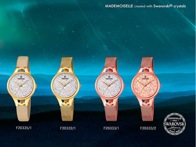 Orë për femra Festina/Swarovski, rozë e artë