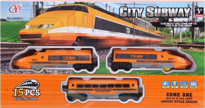 Set tren lodër Jin Hong Xin JHX9911, me bateri, 15 pjesë, portokalli