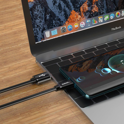 Kabllo Dudao USB-A - USB-C, 1m, e zezë
