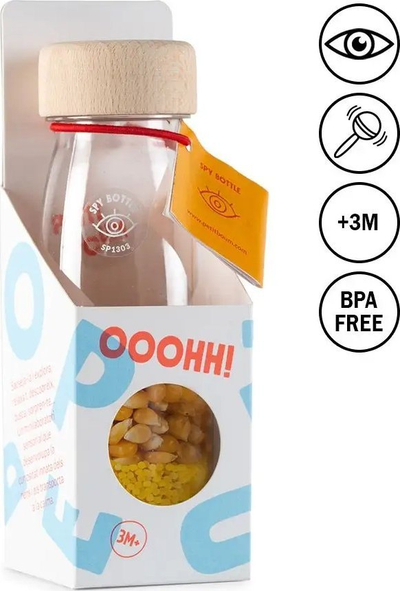 Lodër ndijore Petit Boum Spy Bottle Farm, Montessori, 3m+, me ngjyra shumë