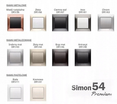 Prizë muri Simon 54 me karikues USB, 16A, mat e zezë