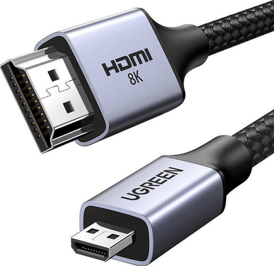 Kabllo Ugreen Micro HDMI në HDMI, 2m, 8K, e zezë