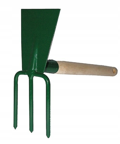Алатка за градинарство Kard Universal Hoe, 7cm, дрвена рачка 33cm, зелена