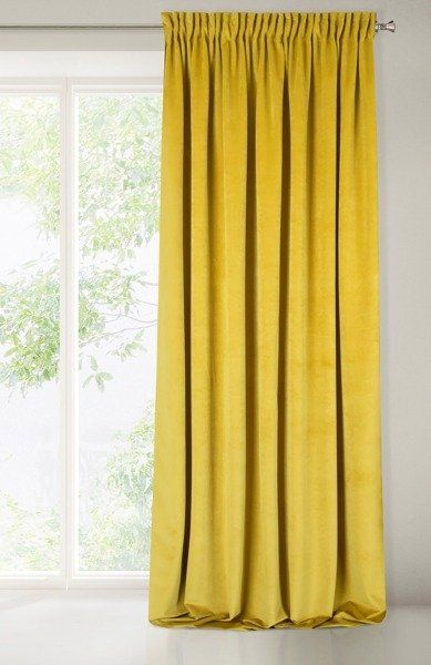 Perde kadife Eurofirany Drape 339479, 140x270 cm, mustard