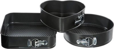 Set tava pjekjeje Springform, 3 forma, metalik