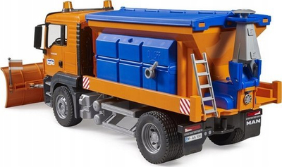 Kamion lodër Bruder MAN TGS Plow Spreader, plastik, portokalli