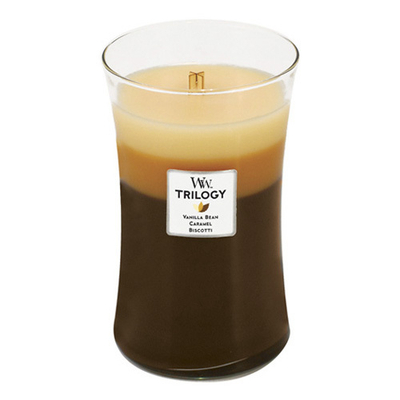 Qiri aromatik WoodWick Trilogy Cafe Sweets, 609.5 g