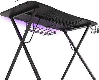 Tavolinë gaming Genesis Holm 300 RGB, 120x60 cm, e zezë